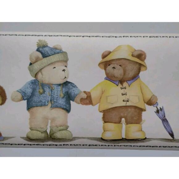 York Pre-pasted Decorative Border - 5yds - Teddy Bears - Picture 2 of 5
